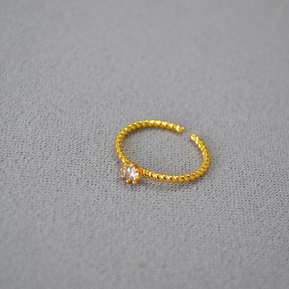 Oro Anello artigianale delicato