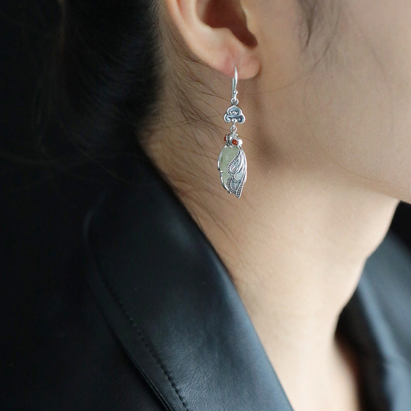 Argento Orecchino artigianale delicato