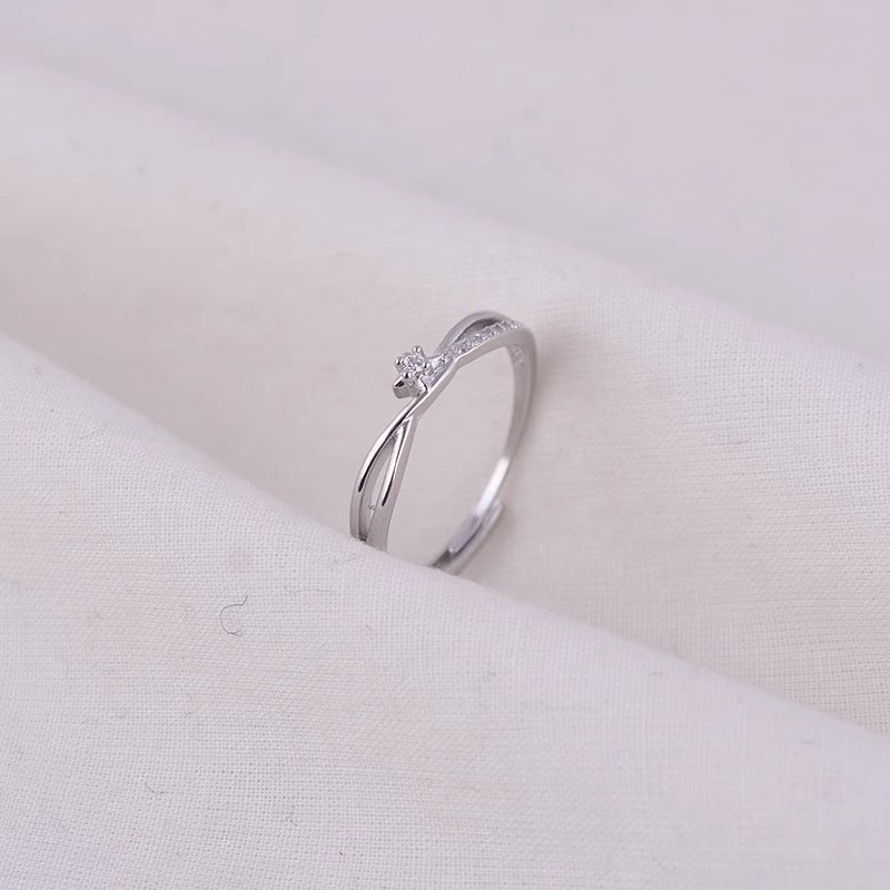 Argento Anello artigianale delicato