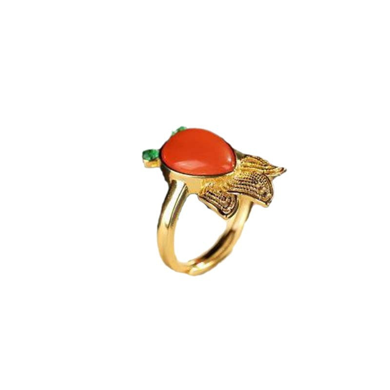 Oro Orecchino bellissimo con stile unico