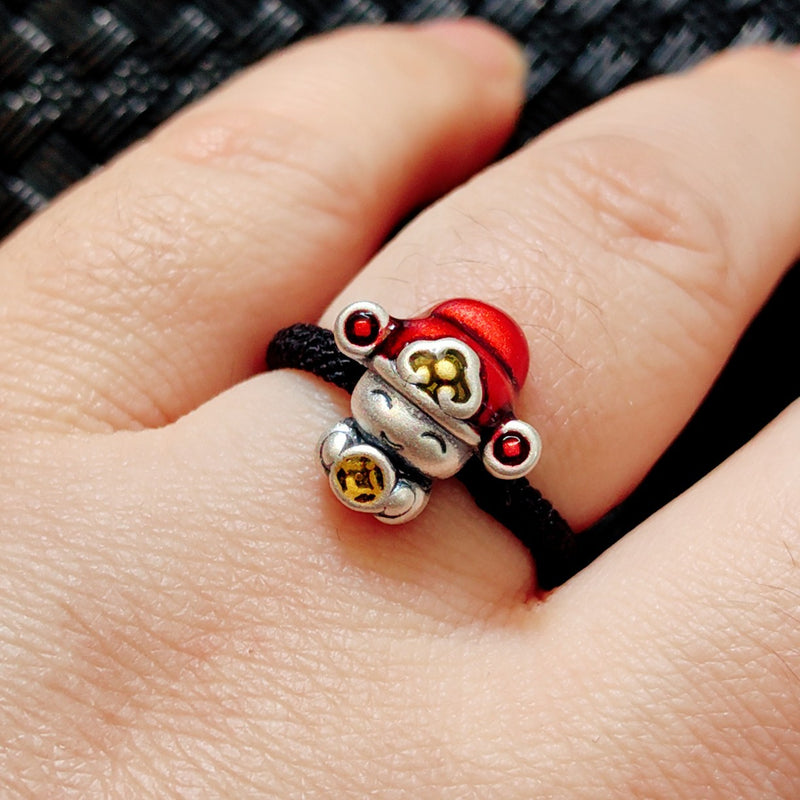 Argento Anello bellissimo con stile unico