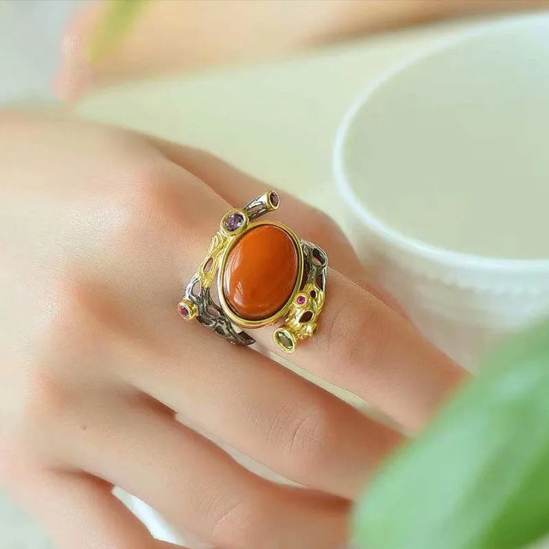 Argento Anello vintage fatto a mano