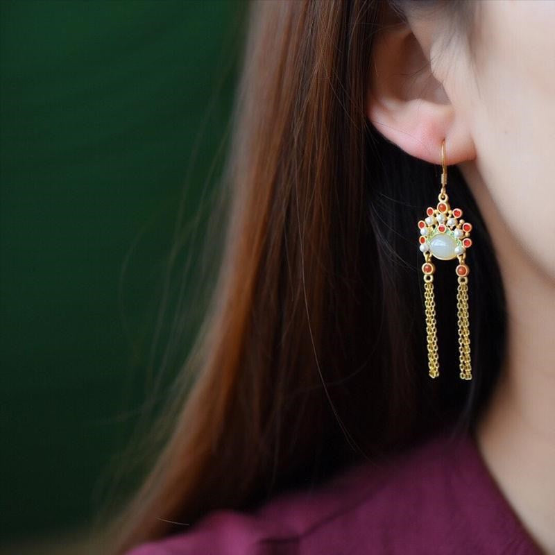 Argento Orecchino vintage fatto a mano