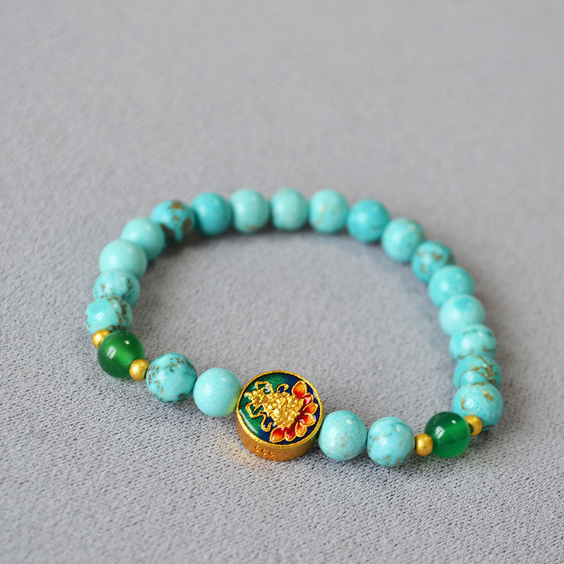 Oro Bracciale artigianale delicato