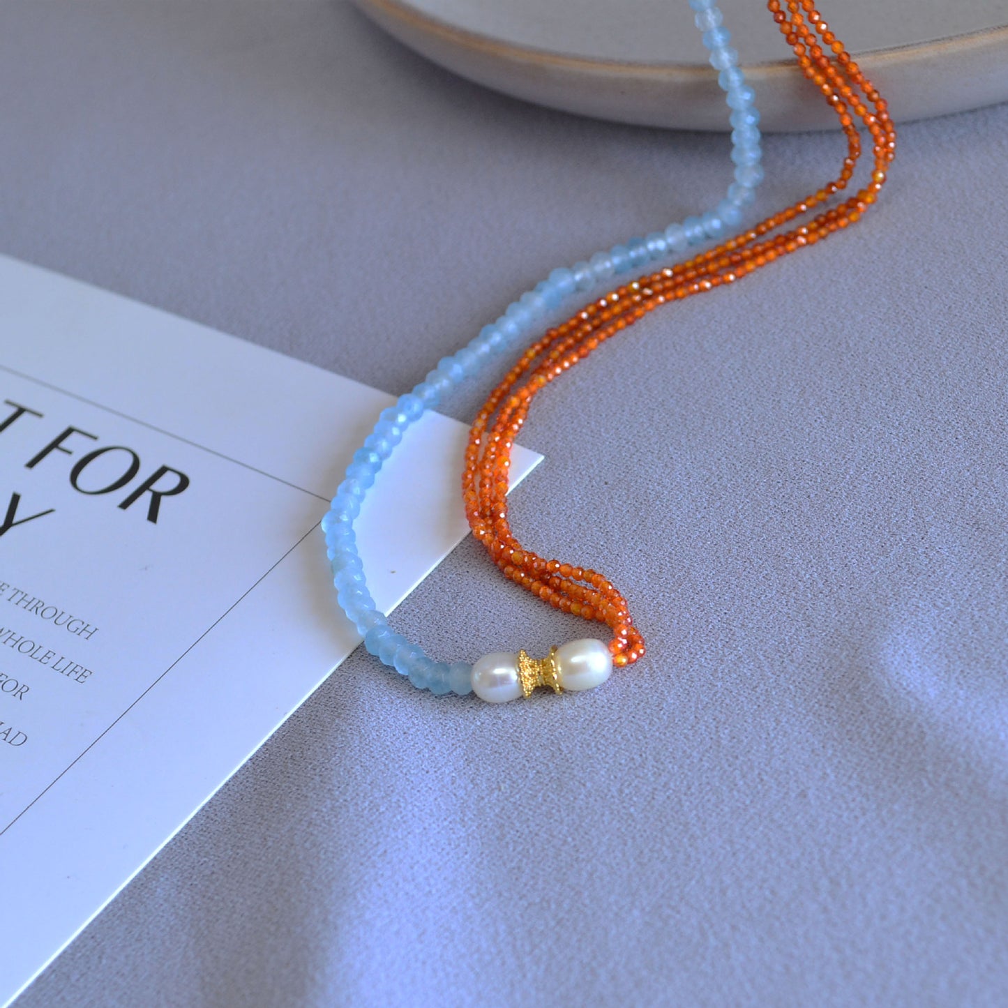 Perla Collana vintage fatto a mano