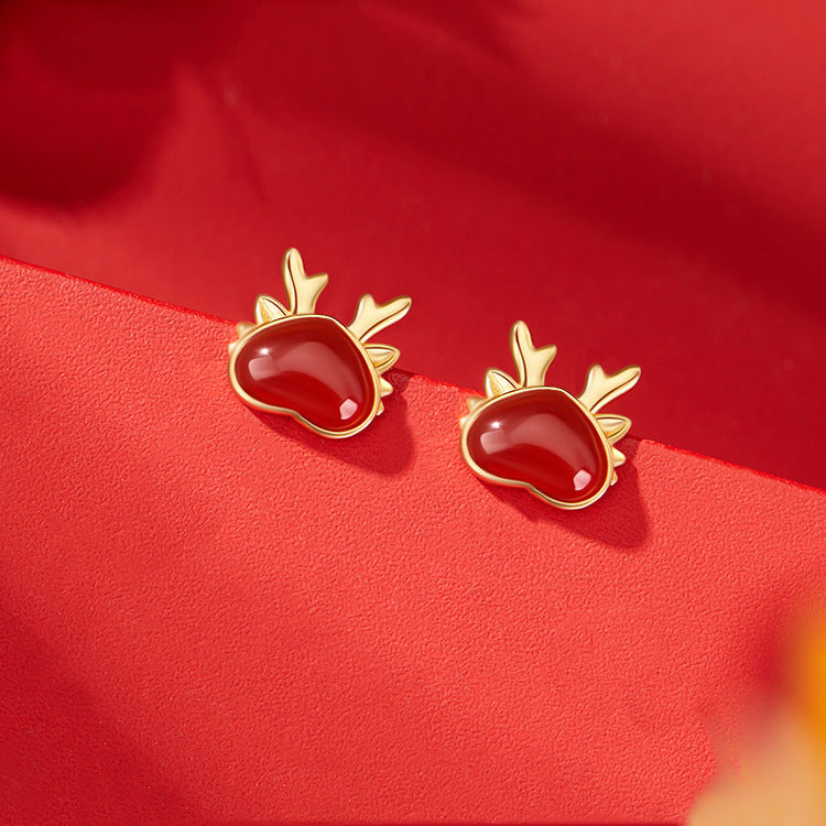 Oro Orecchino bellissimo con stile unico