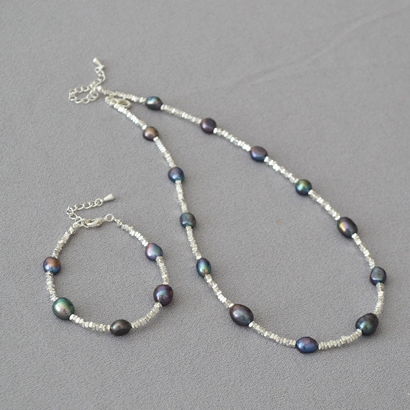 Argento Collana bellissimo con stile unico