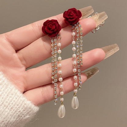 Perla Orecchino vintage fatto a mano