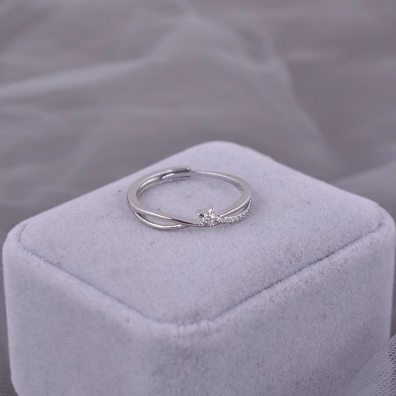 Argento Anello artigianale delicato