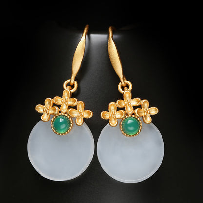 Oro Orecchino bellissimo con stile unico