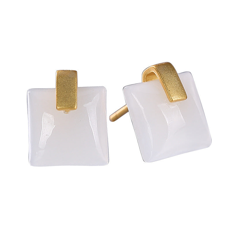 Argento Orecchino artigianale delicato