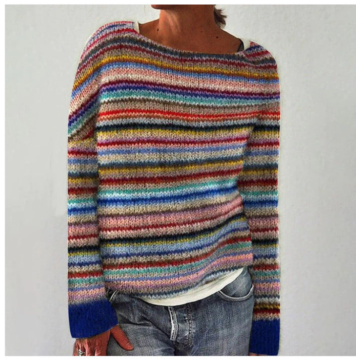 Maglione lavorato a maglia con motivo vintage