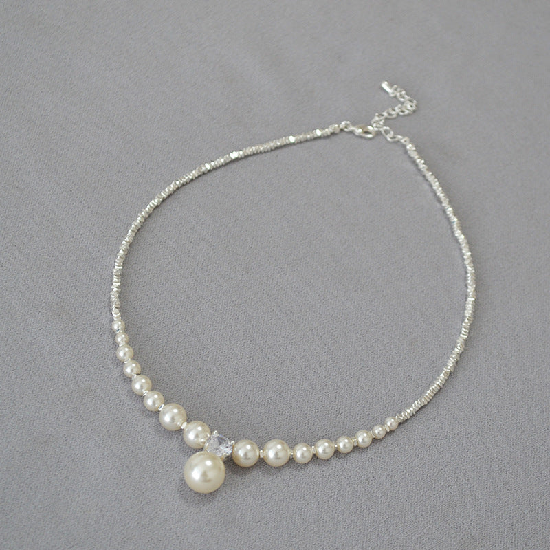 Argento Collana artigianale delicato