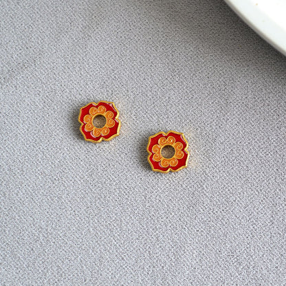 Oro Orecchino artigianale delicato