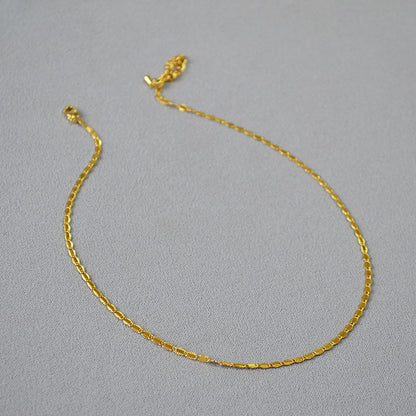 Oro Collana artigianale delicato