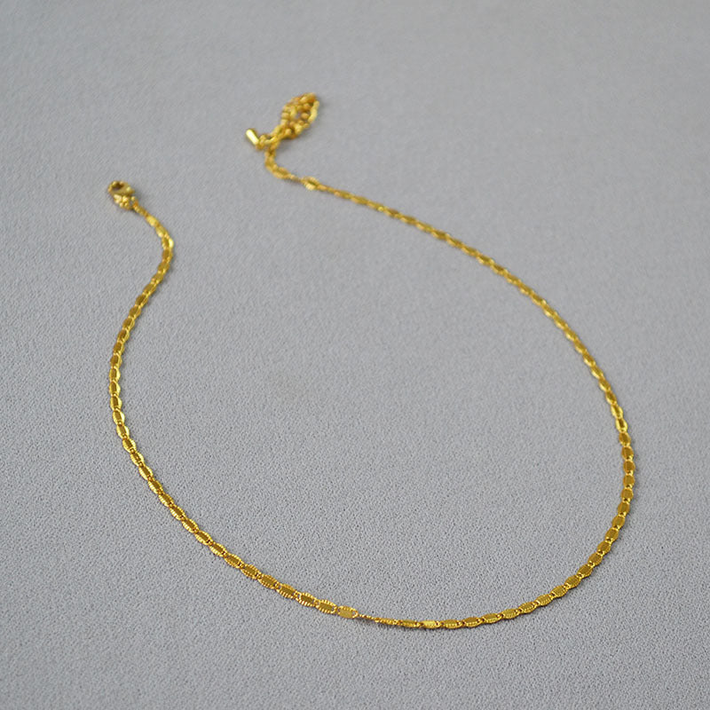 Oro Collana artigianale delicato