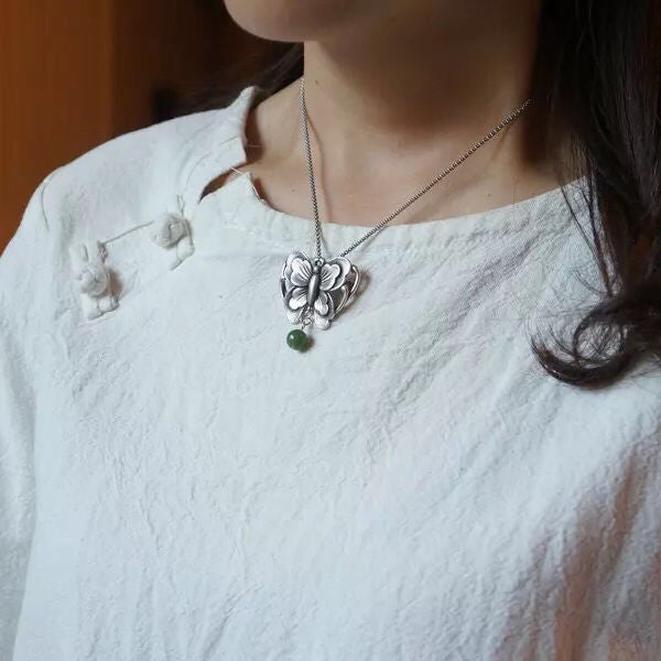 Argento Ciondolo vintage fatto a mano