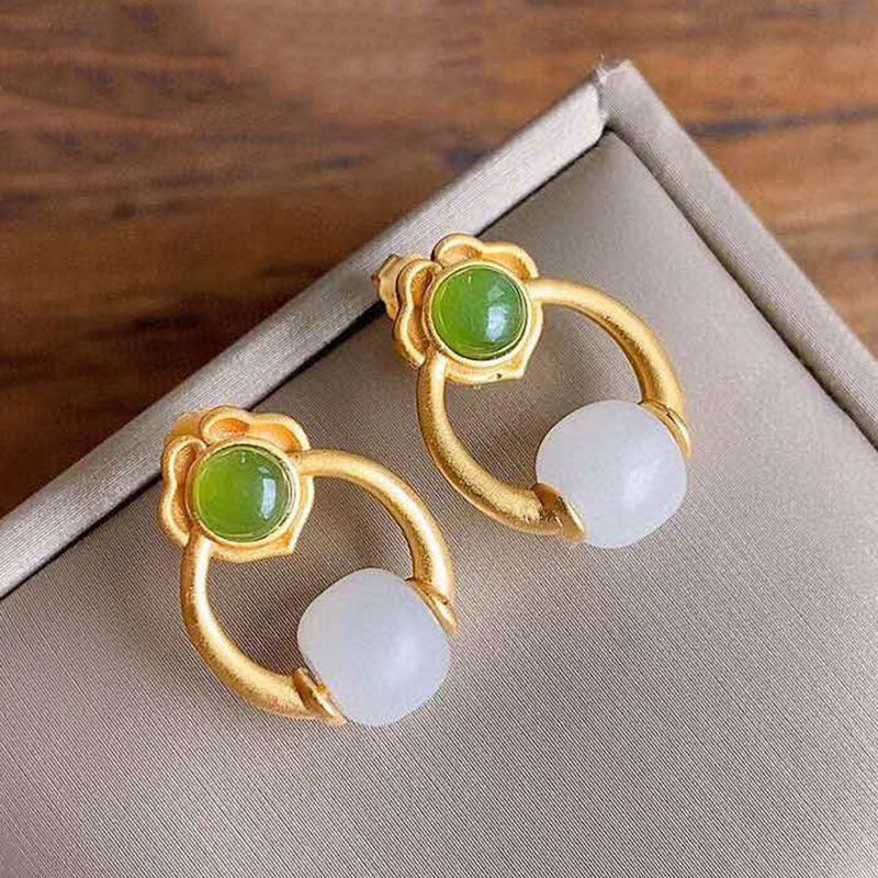 Argento Orecchino bellissimo con stile unico