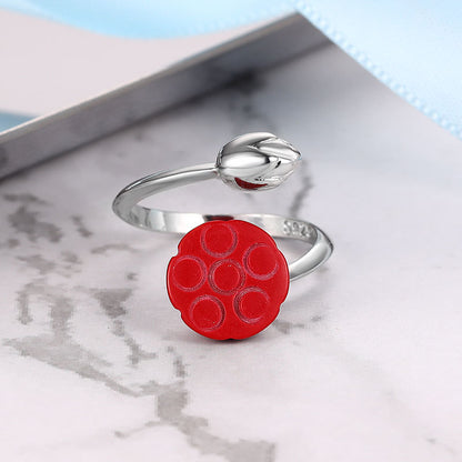 Argento Anello bellissimo con stile unico