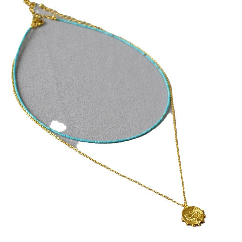 Oro Collana artigianale delicato