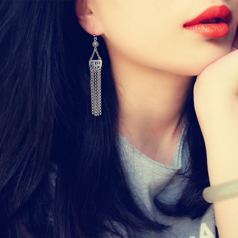 Argento Orecchino vintage fatto a mano