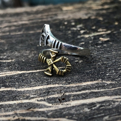 Argento Anello bellissimo con stile unico