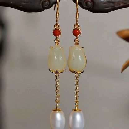 Oro Orecchino bellissimo con stile unico