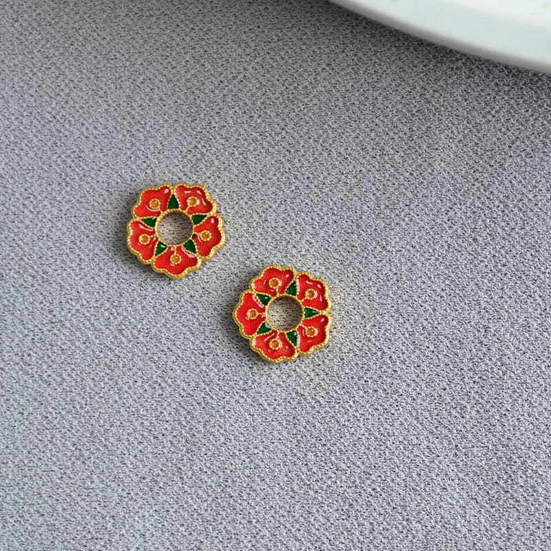 Oro Orecchino artigianale delicato