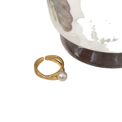 Perla Anello bellissimo con stile unico