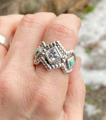 Argento Anello stupendo per uso quotidiano