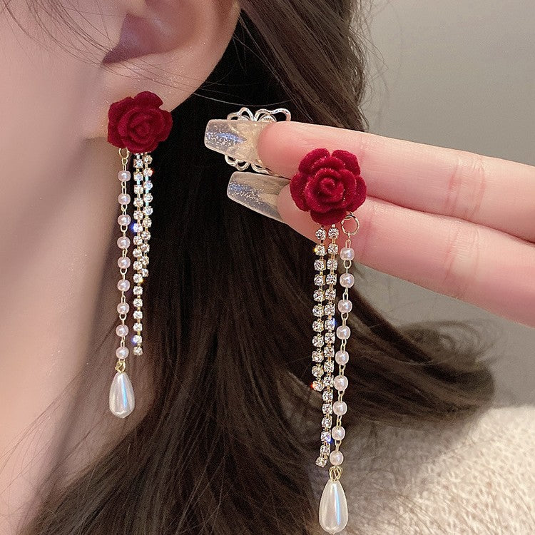 Perla Orecchino vintage fatto a mano