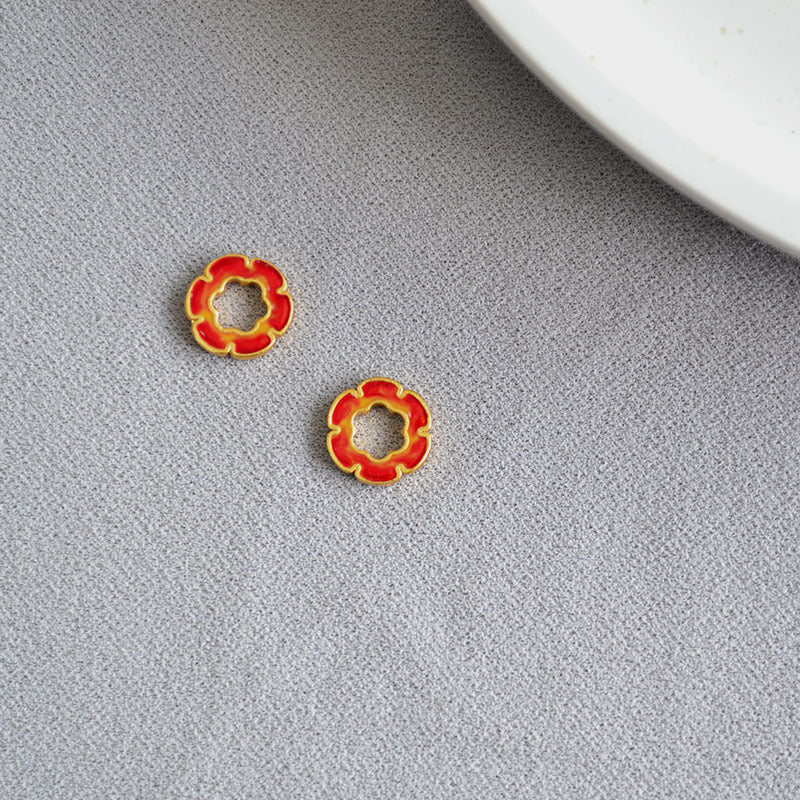 Oro Orecchino artigianale delicato