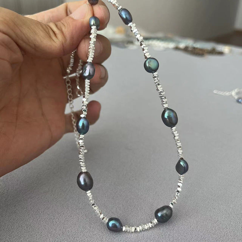 Argento Collana bellissimo con stile unico