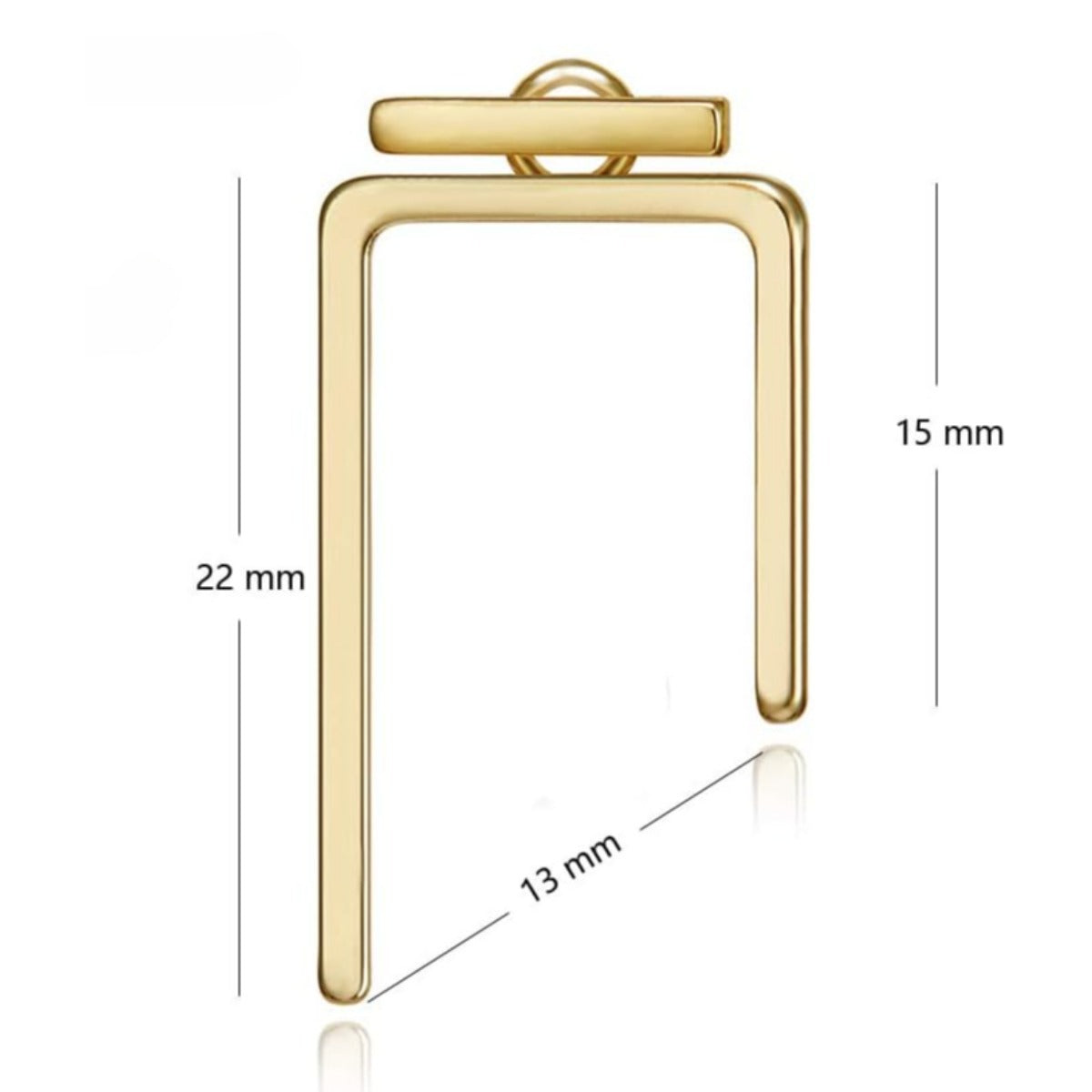 Oro Orecchino bellissimo con stile unico