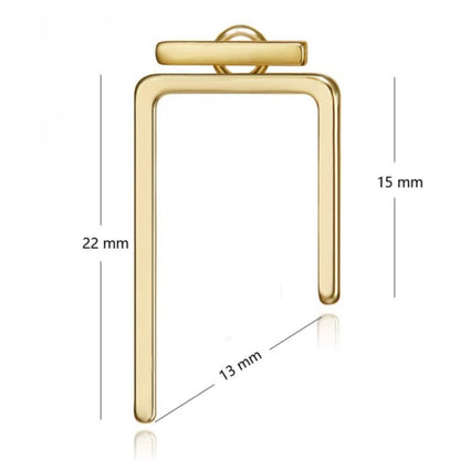 Oro Orecchino bellissimo con stile unico