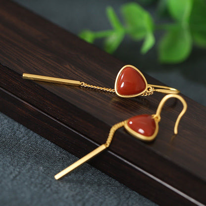 Oro Orecchino artigianale delicato