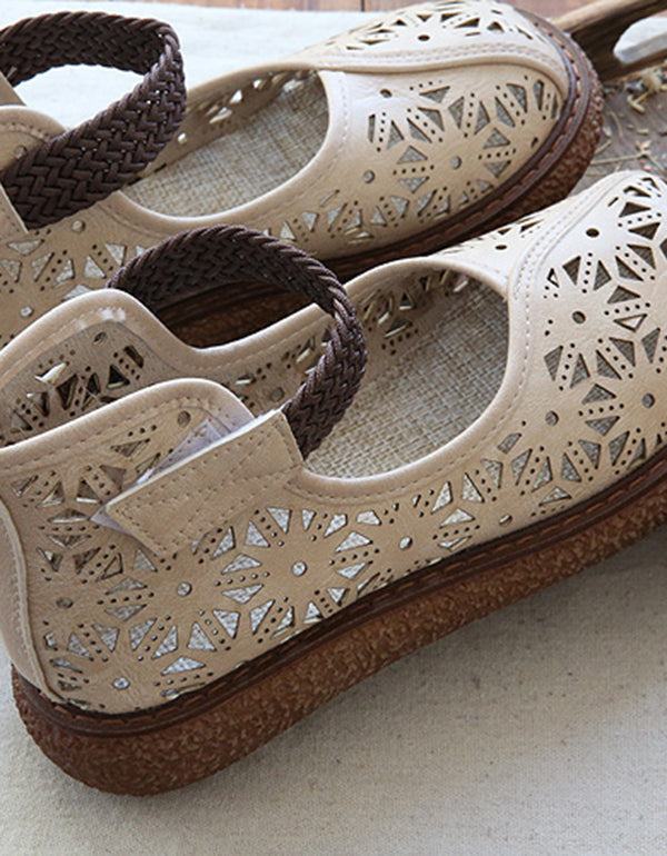 ER | Scarpe slip-on con taglio floreale