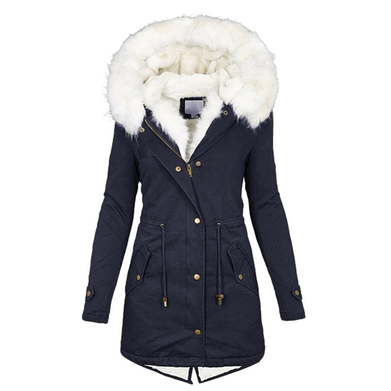 LP | Cappotto caldo ed elegante con cappuccio di pelliccia