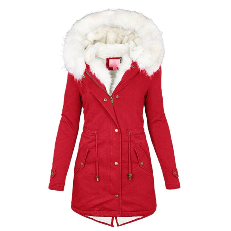 LP | Cappotto caldo ed elegante con cappuccio di pelliccia