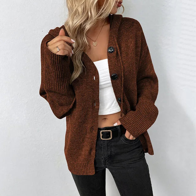 LP | Accogliente cardigan con cappuccio