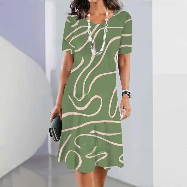 ER | Abito midi stampato