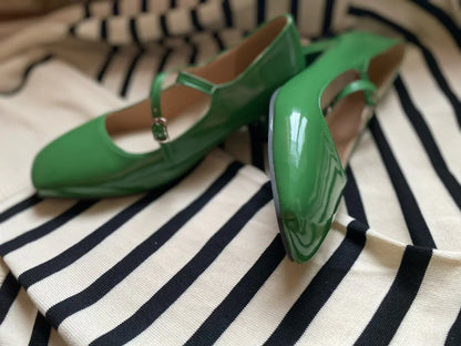 ER | Scarpe con tacco a blocco lucido