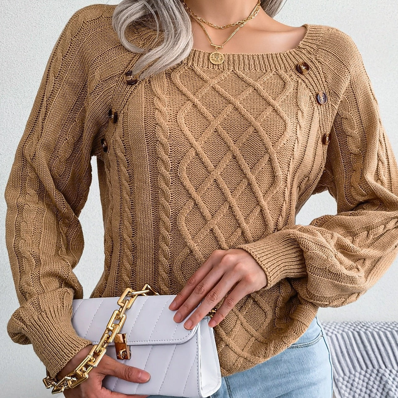 Maglione dal design curato