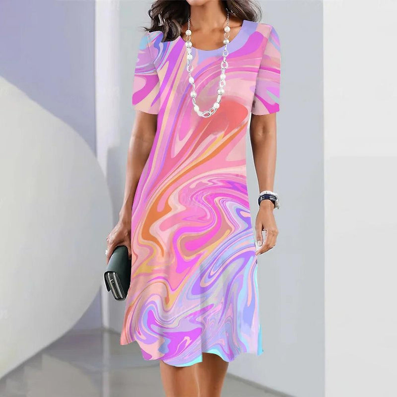 ER | Abito midi stampato