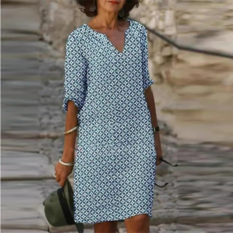 ER | Abito midi con scollo a V