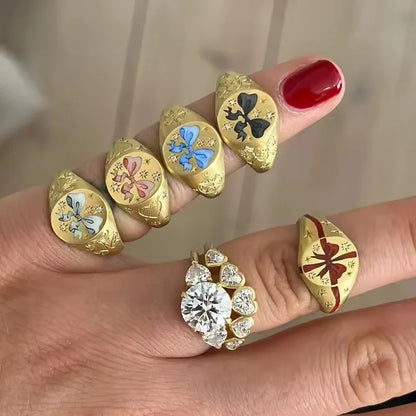 Oro Anello stupendo per uso quotidiano