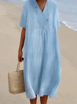 ER | Abito midi con scollo a V