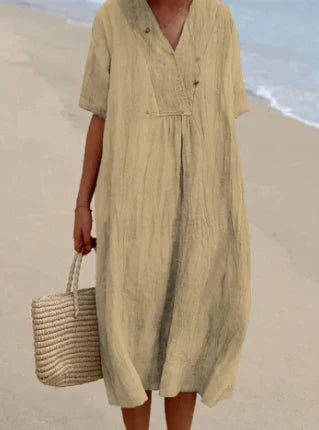 ER | Abito midi con scollo a V