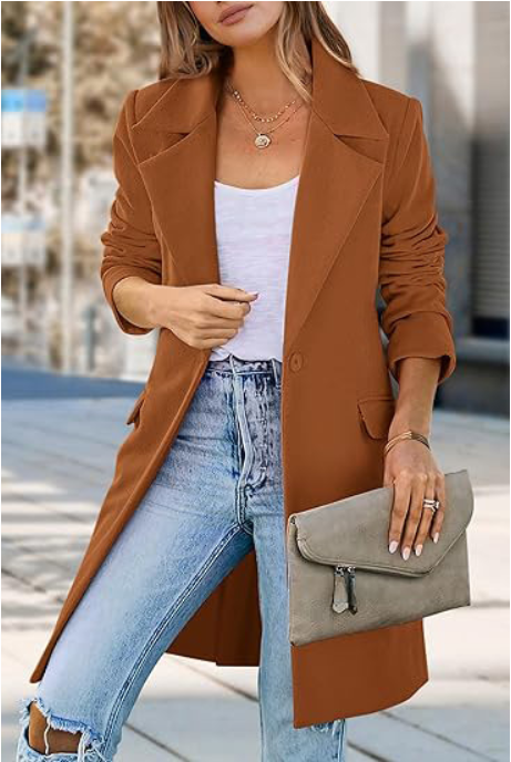 LP | Cappotto lungo da donna aperto sul davanti