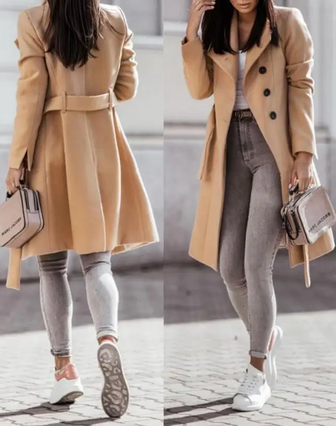 LP | Cappotto lungo elegante con bottoni